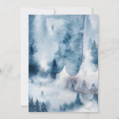 Invitation Sweet Baby Bear Hiver Neige Bleu Baby shower garço (Dos)