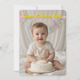 Invitation Sweet Baby Birthday Card - Téléchargement instanta