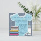 Invitation Sweet Baby Boy Apportez Un Baby shower De Livre (Debout devant)