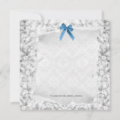 Invitation Sweet Baby Boy Baby shower bleu et gris (Dos)