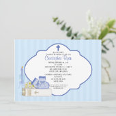 Invitation Sweet Baby Boy Baptism Inviation (Debout devant)