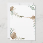 Invitation Sweet Baby Boy Boho Vêtements Baby shower (Dos)