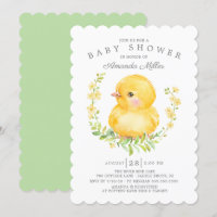 Sweet Baby Chick Baby shower neutre