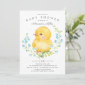 Invitation Sweet Baby Chick Boys Baby shower (Debout devant)