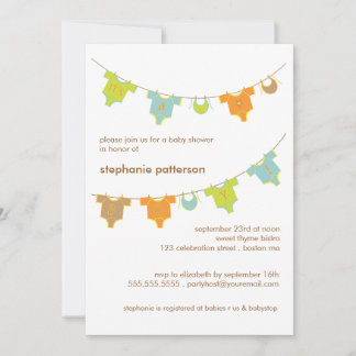 Invitation Sweet Baby Clothes LIne C'est un Baby shower garço