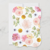 Invitation Sweet Bee 1er anniversaire Floral Pastel Invitatio (Dos)