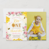 Invitation Sweet Bee 1er Anniversaire Photo (Devant)