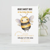 Invitation Sweet Bee Kid's Birthday Party (Debout devant)
