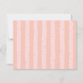 Invitation Sweet Birdhouse Nest Bird Baby shower rose de prin (Dos)