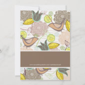 Invitation Sweet Birds Floral Garden Wedding Invite (Dos)
