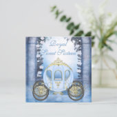Invitation Sweet bleu 16 de princesse Carriage Enchanted (Debout devant)