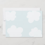 Invitation Sweet Blue Green Premier Garçon Anniversaire Ballo (Dos)