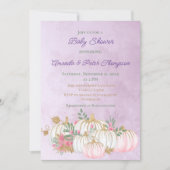 Invitation Sweet Blush Rose rose Citrouille Lavande numérique (Devant)