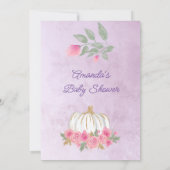 Invitation Sweet Blush Rose rose Citrouille Lavande numérique (Dos)