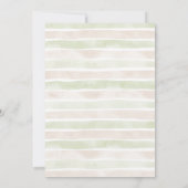 Invitation Sweet Boho Neutral Clothesline Baby shower fille (Dos)