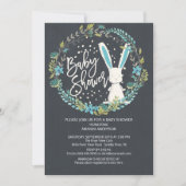 Invitation Sweet Bunny Boys Baby shower (Devant)