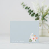 Invitation Sweet Bunny Floral Easter Note Card (Debout devant)