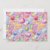 Invitation Sweet Candy 1er 2e 3e 5e anniversaire Photo (Dos)