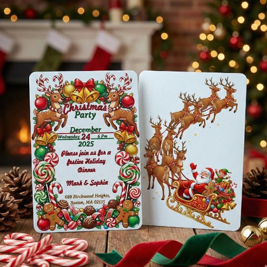 Invitation Sweet Candy Christmas Treats 