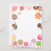 Invitation Sweet Candy Land Anniversaire Crème glacée Fête Do (Dos)