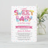 Invitation Sweet Candyland Sprinkles Baby shower par courrier (Debout devant)