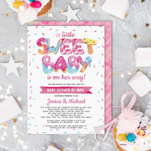 Invitation Sweet Candyland Sprinkles Baby shower par courrier