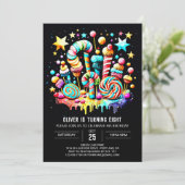 Invitation Sweet Celebration Candy Anniversaire (Debout devant)