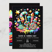 Invitation Sweet Celebration Candy Anniversaire (Devant / Derrière)