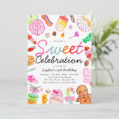 Invitation Sweet Celebration Candy Kids Candyland Anniversair (Debout devant)