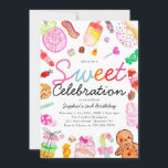 Invitation Sweet Celebration Candy Kids Candyland Anniversair<br><div class="desc">Cute Sweet Celebration Candy Land Enfants Candyland Anniversaire Invitation</div>