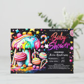 Invitation Sweet Celebration Candyland Baby shower (Debout devant)