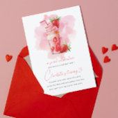 Invitation Sweet Celebration fraise Milkshake Anniversaire