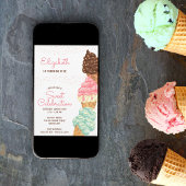 Invitation Sweet Celebration Glace Cream Anniversaire