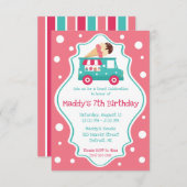 Invitation Sweet Celebration Glace Cream Camion fête d'annive (Devant / Derrière)