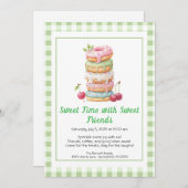 Invitation Sweet Celebration Invite – Colorful Donuts Party  (Devant / Derrière)