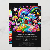 Invitation Sweet Celebration Lollipop Anniversaire (Devant / Derrière)