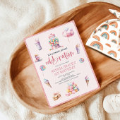 Invitation Sweet Celebration Pink Candyland fête d'anniversai