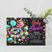 Invitation Sweet Celebration Wonderland Baby shower (Debout devant)