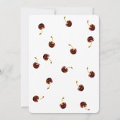 Invitation Sweet Cherry fête d'anniversaire personnalisée (Dos)