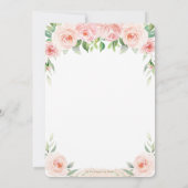 Invitation Sweet Chic Blush Rose Baby shower Floral Vert (Dos)