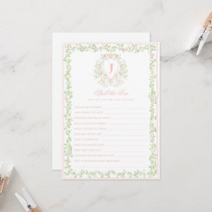 Invitation Sweet Crest Jeu de Baby Shower "Crache le thé" p