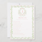 Invitation Sweet Crest | Spill the Tea Bridal Shower Game  (Devant)