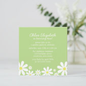 Invitation Sweet Daisies Fille fête d'anniversaire (Debout devant)