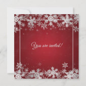 Invitation Sweet d'hiver 16 Anniversaires Red Silver Flammes  (Dos)