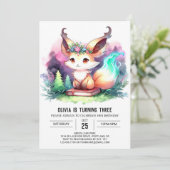 Invitation Sweet Digital Fox Anniversaire (Debout devant)