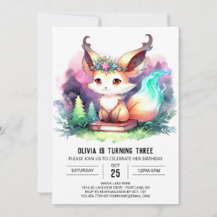 Invitation Sweet Digital Fox Anniversaire