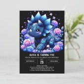 Invitation Sweet Dinosaur Dinosaur Digital Anniversaire (Debout devant)