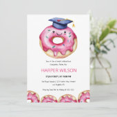Invitation Sweet Donut Graduation Party (Debout devant)