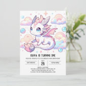 Invitation Sweet Dragon 1er anniversaire (Debout devant)