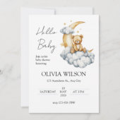 Invitation Sweet Dreams Teddy Bear on the Moon (Devant)